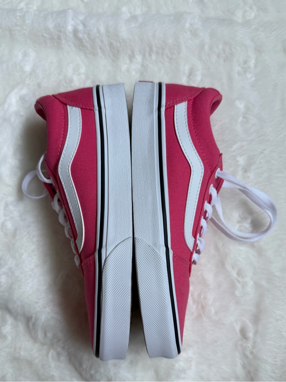 Vans Pink Canvas Low-Top Sneakers with White Stripe - Picture 6 of 11